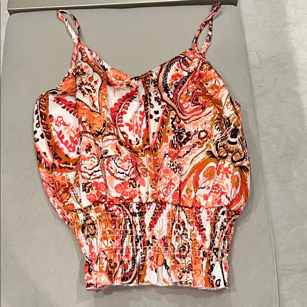 Daytrip Pink and Orange Paisley Camisole
